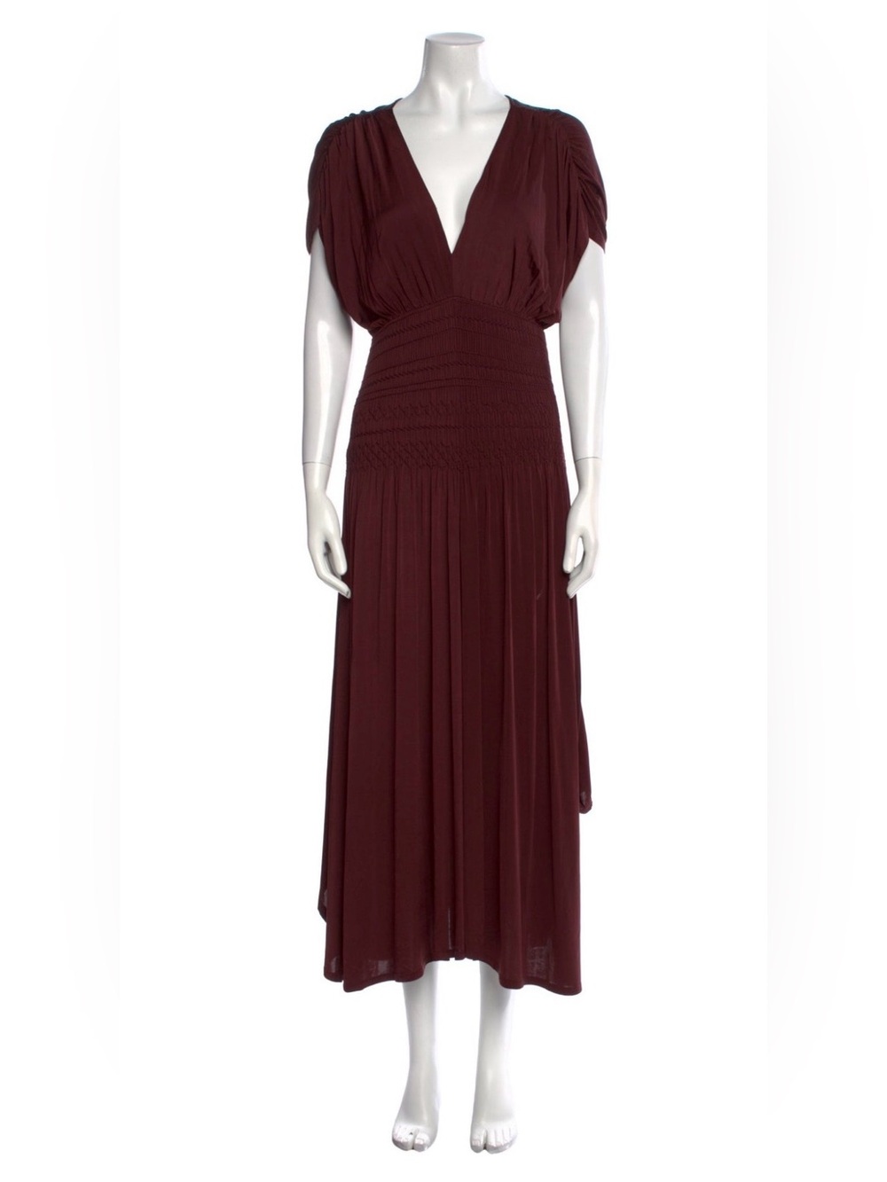 A.L.C. Deep Burgundy Midi Dress